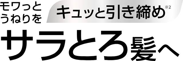 モワッとうねりをキュッと引き締め　サラとろ髪へ